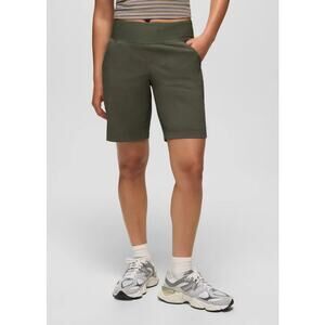 Prana Koen Flat Front Short Women's M Grape Leaf Mid Rise Soft Pull On Waistband